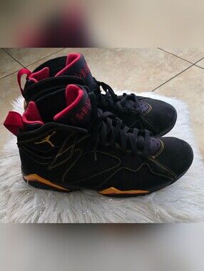 Jordan Black, Red & Gold High-Top Sneakers